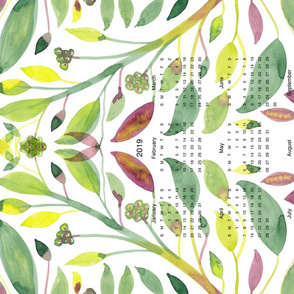 WINTER IVY 2019 TEATOWEL CALENDAR 