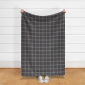 Charcoal Gray Pink Cream and Black Plaid