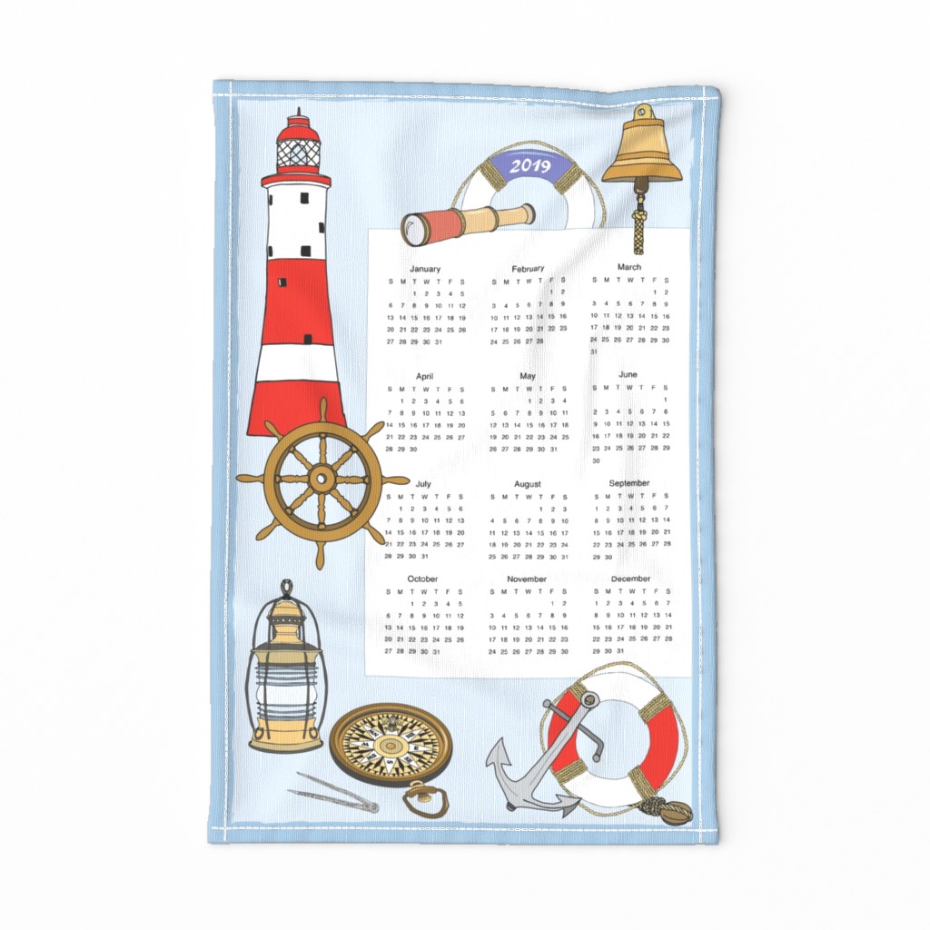 Calendar 2019 TeaTowel Maritime