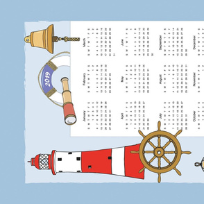 Calendar 2019 TeaTowel Maritime