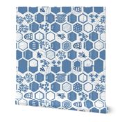 linoprint honeycomb calendar 2021