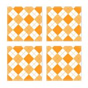 Orange Alternating Argyle