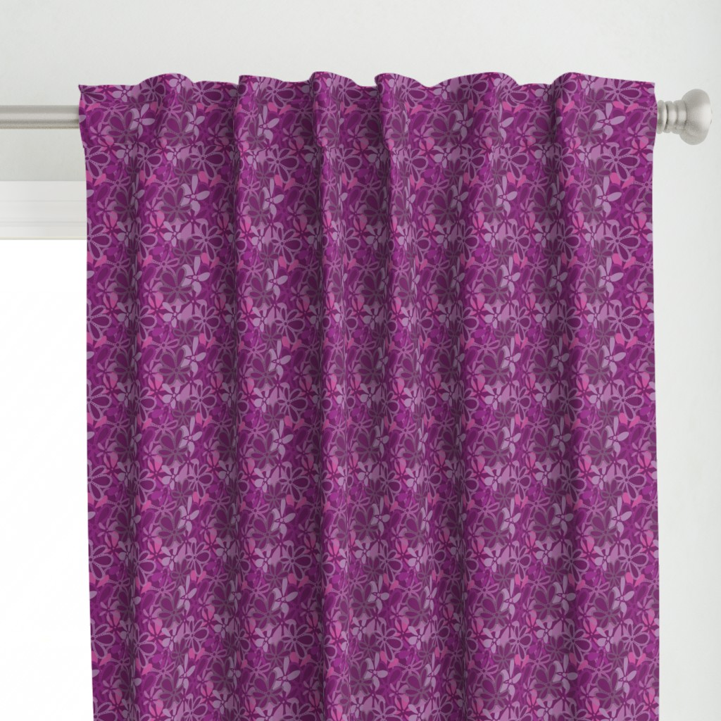 Retro Pink Purple Flower Texture