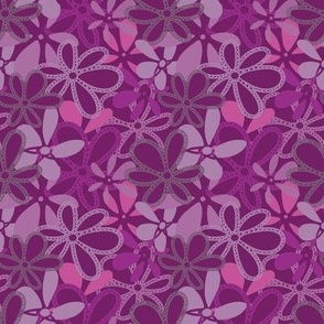 Retro Pink Purple Flower Texture