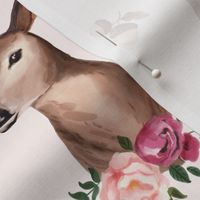 Floral Deer - Dreamcatcher - pink