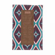 2024 Tea Towel Calendar-Mid Century Modern Starburst 