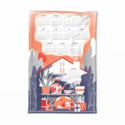 Sunset tea time. 2019 Calendar tea towel