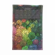 Succulent Rainbow 2023 Tea Towel Calendar