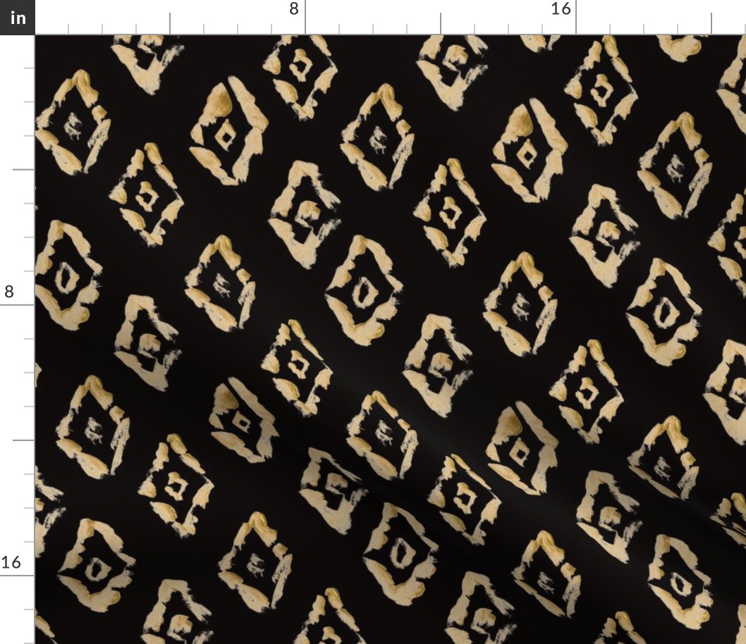 8" Southwestern Gold Diamond // Black