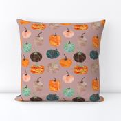 8" Watercolor Pumpkins // Mushroom Pink