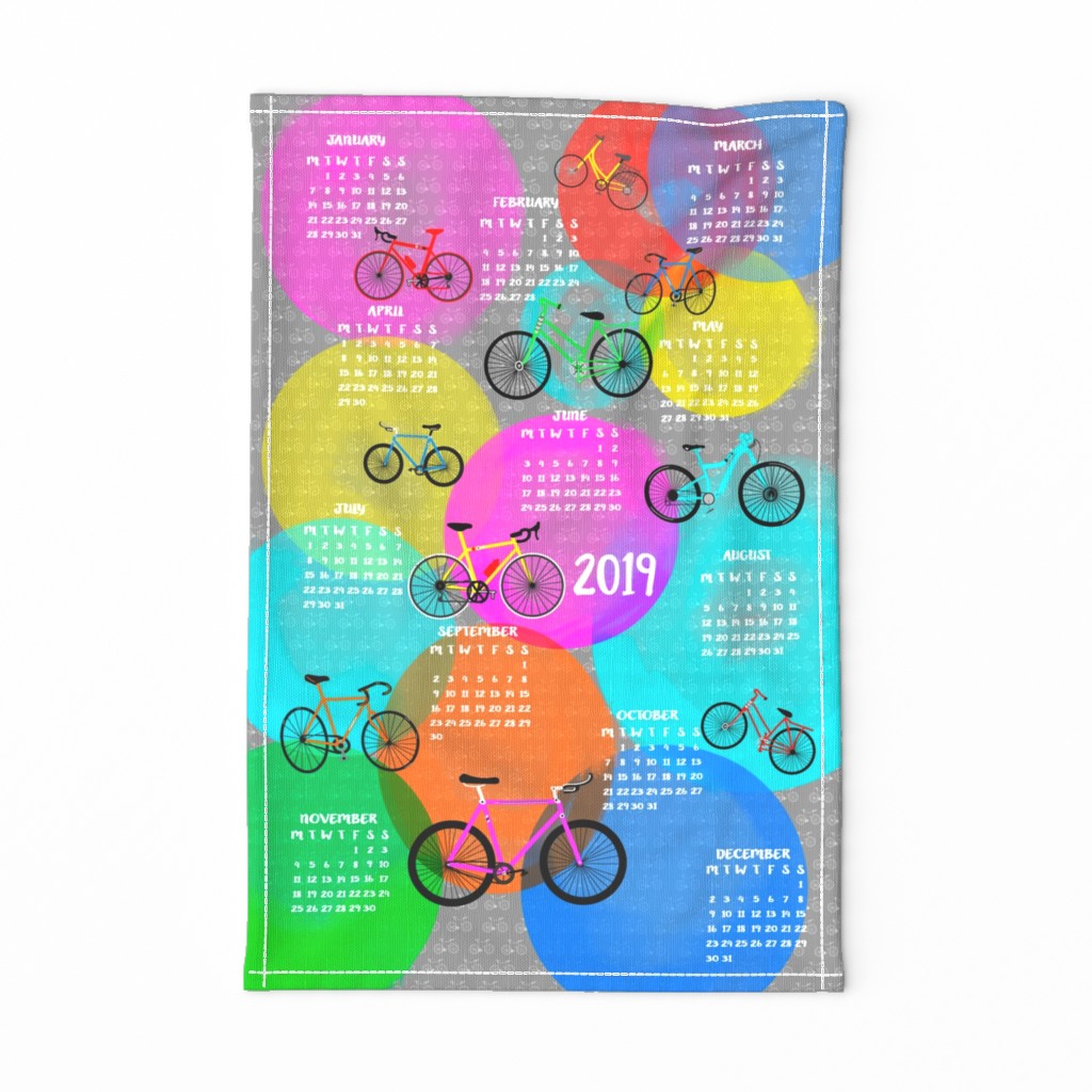 2019 Cycling All Year Tea Towel