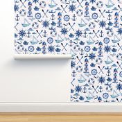 Watercolor Nautical pattern