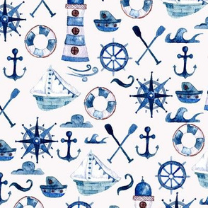 Watercolor Nautical pattern
