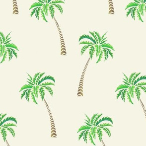 Coconut Palms on Ecru