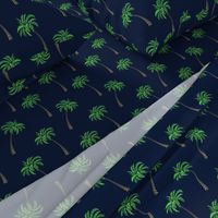 Coconut Palms on Navy