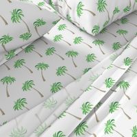 Coconut Palms on White