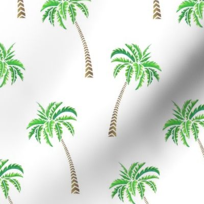 Coconut Palms on White