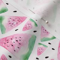 Watercolor watermelon - white