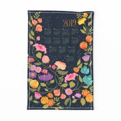 Enchanted Garden 2019 Calendar Tea Towel
