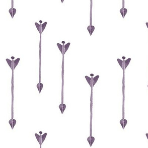 6" Purple Arrows // White