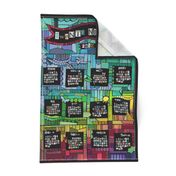 Rainbow Mosaic Tea Towel Calendar 2019