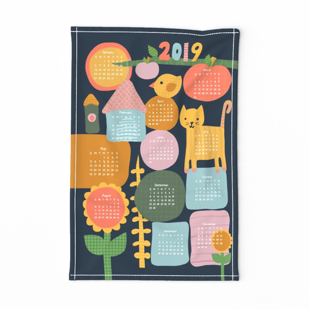 2019 Tea Towel Calendar