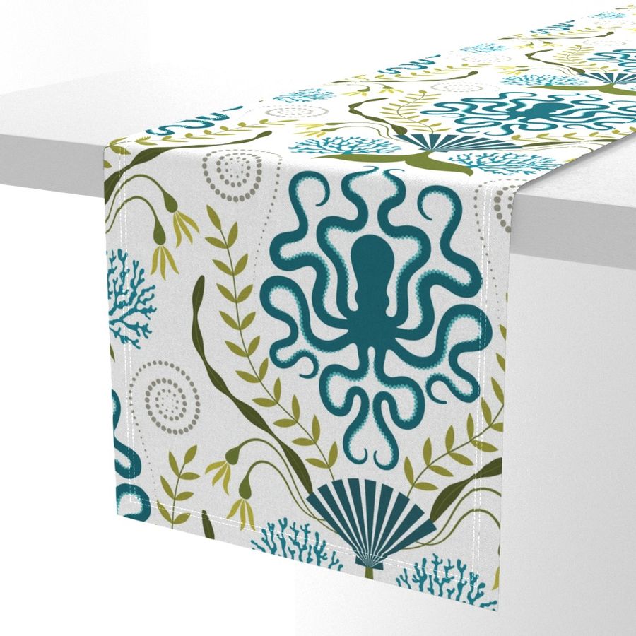 Nautical Damask - White White