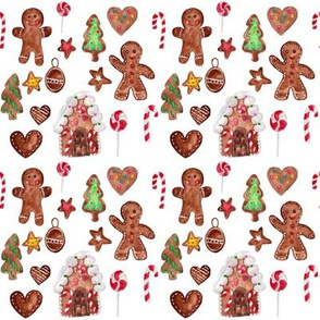 4" Gingerbread Christmas // White