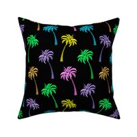 Multi Coconut Palms on Black