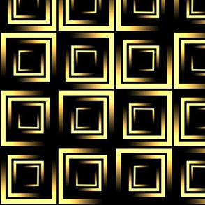 golden ombre squares on black