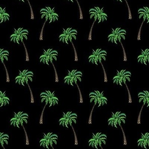 Coconut Palms on Black Small