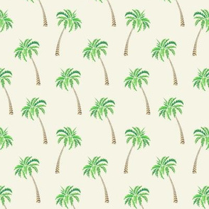 Coconut Palms on Ecru Small