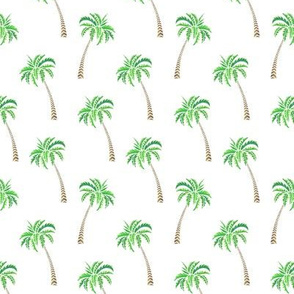 Coconut Palms on White Small