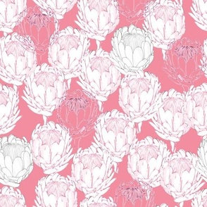 Protea Block Print Pink-01