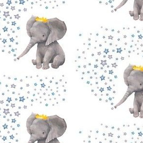 4" Baby Boy Elephant with Stars Mix and Match