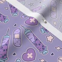 Purple Medium Nurse Repeat with Syringes and Bandages