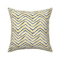 navy and gold zig zag