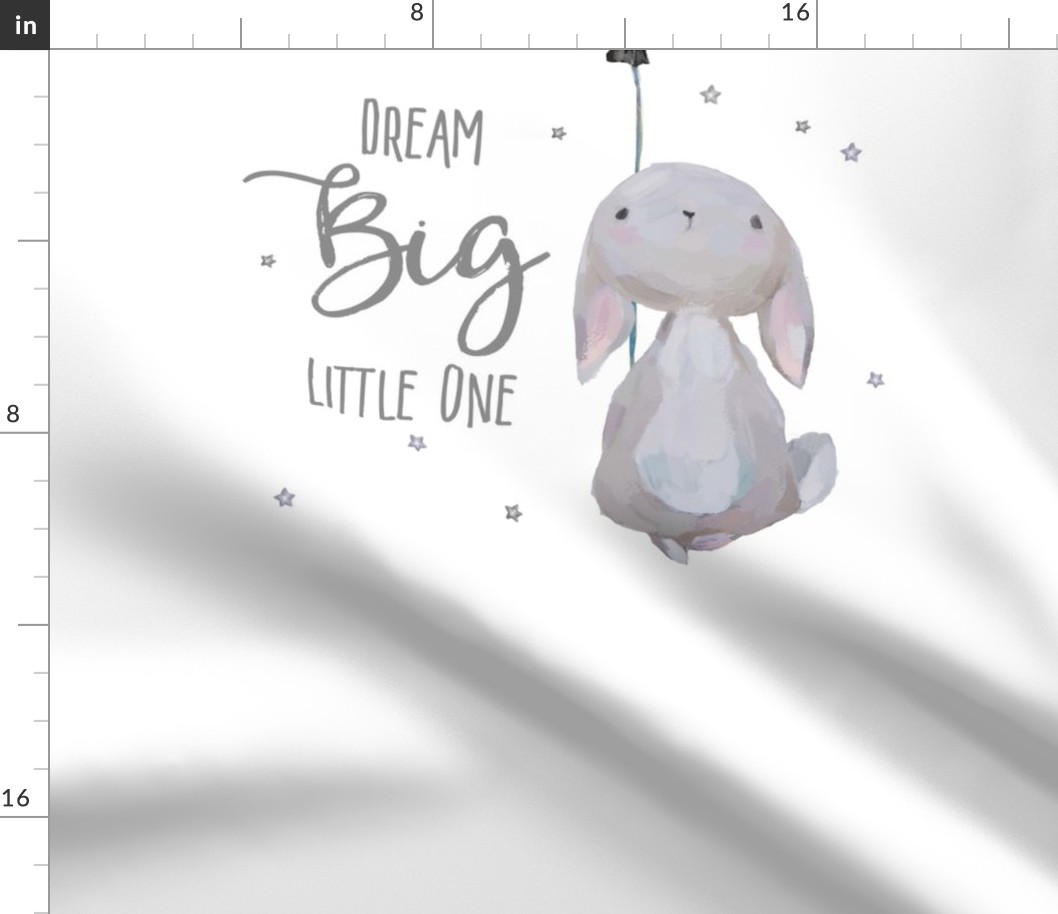 21"x14" dream big little Bunny _ 2 per 1 yard of 42" wide fabric