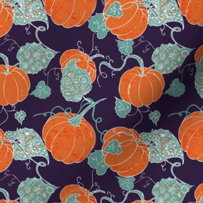 Cute Halloween Pumpkin Dark Background