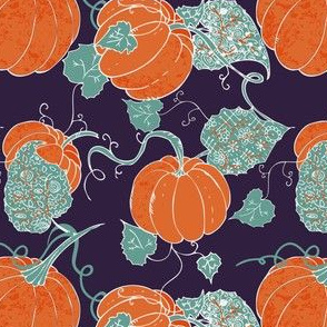 Cute Halloween Pumpkin Dark Background