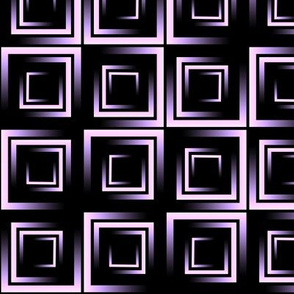 purple lilac ombre squares on black