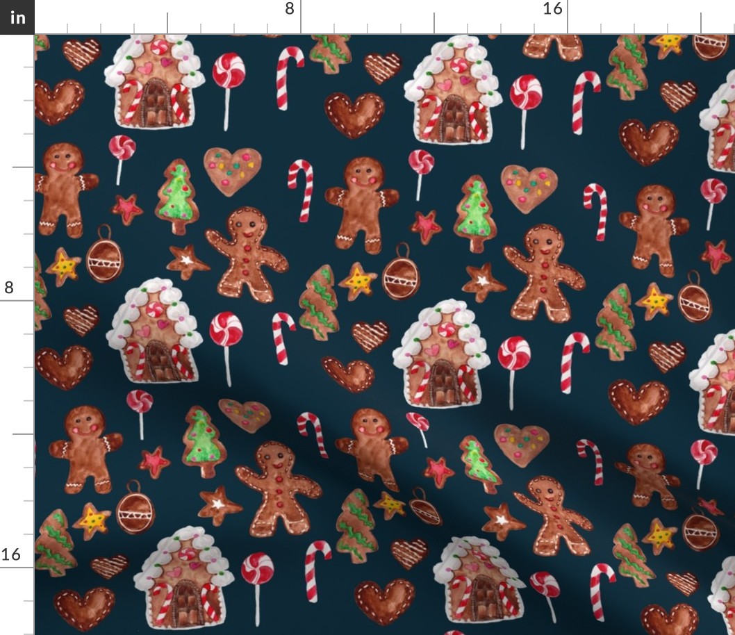 8" Gingerbread Christmas // Tiber Navy