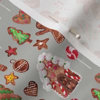 4" Gingerbread Christmas // Gray Nickel