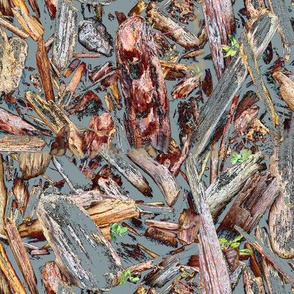 Driftwood in mud brown 