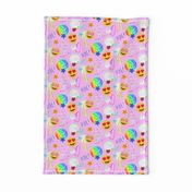 cute kawaii volleyball court is my happy place stickers drop pattern - medium