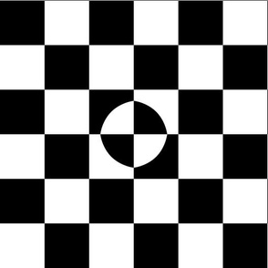 black and white retro sixties checker pattern
