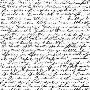 Black and white old handwriting