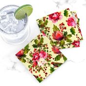Green Red Watercolor Xmas Pattern