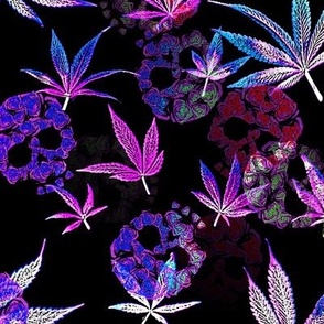 Colorful Skulls and Weed