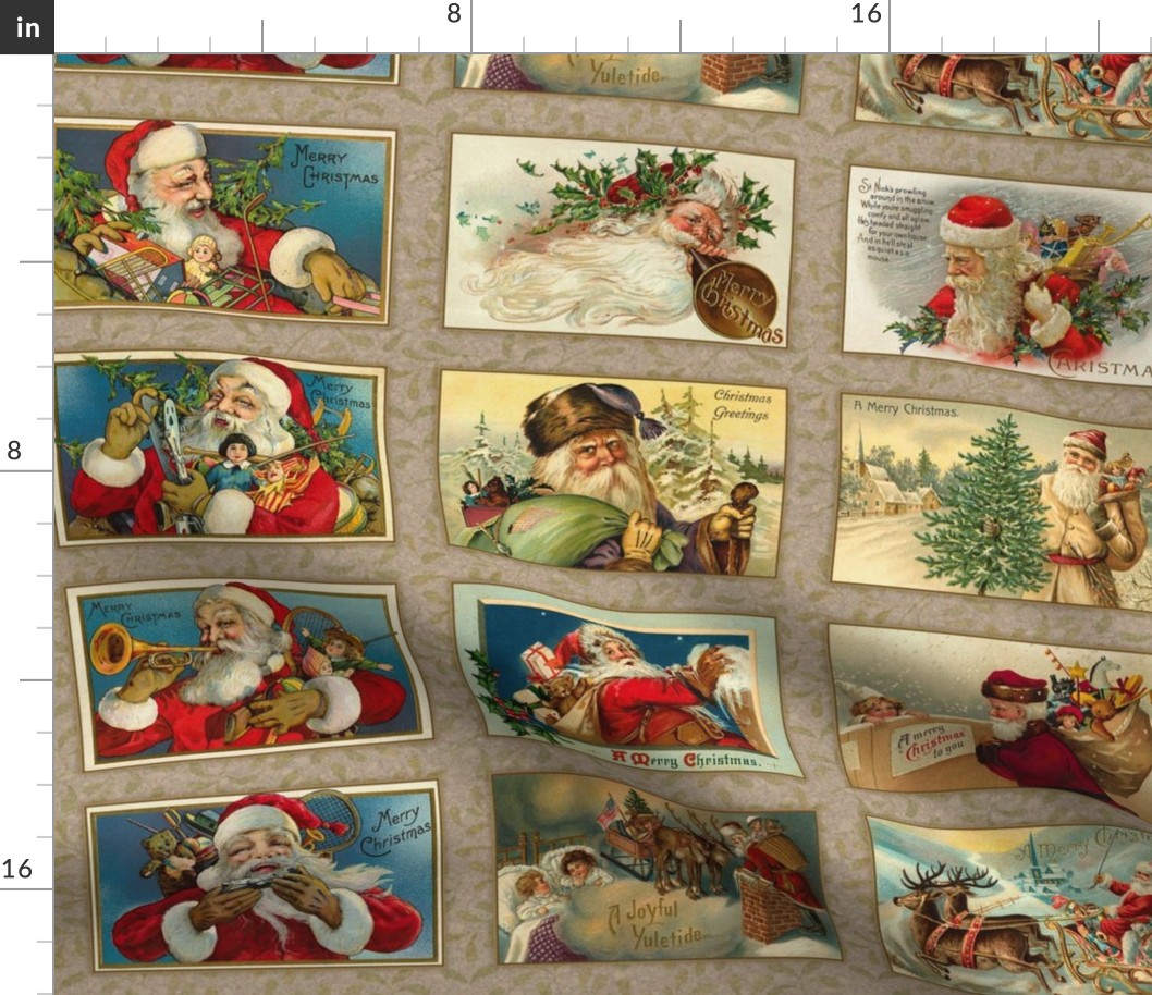 Vintage Santas Panel-E